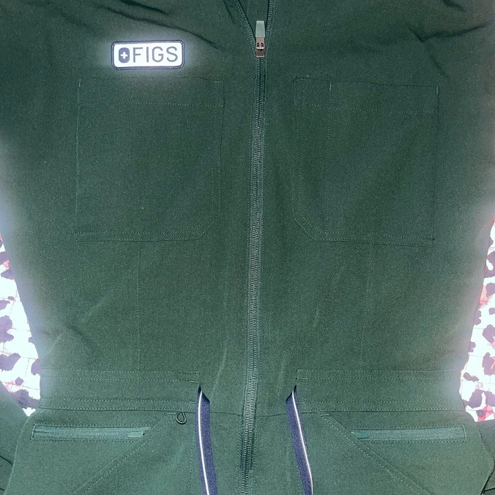 Figs Forest Green Technical Jacket